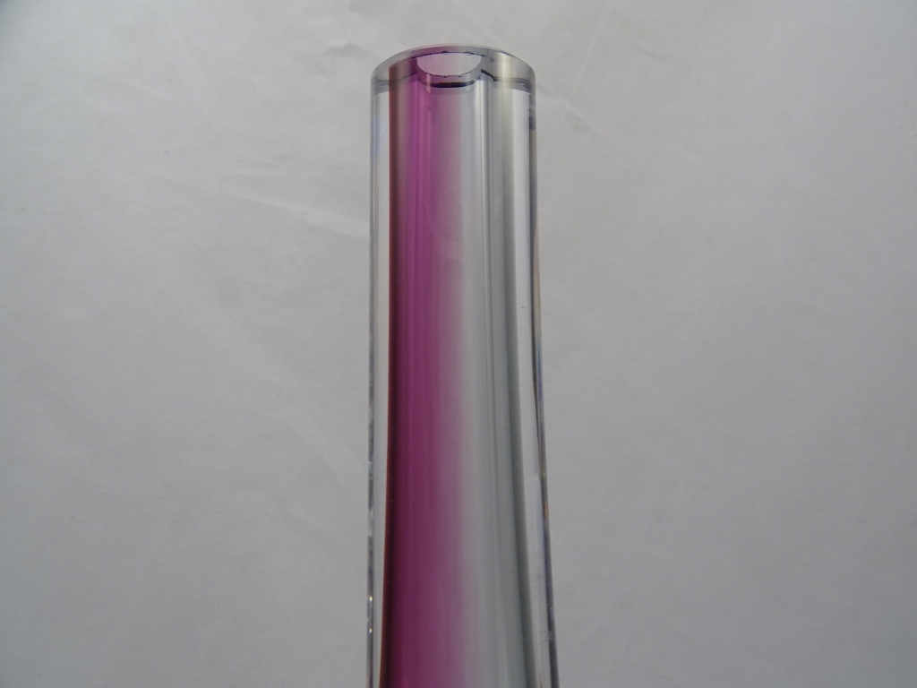 Murano Glass Ruby/Gray Vase