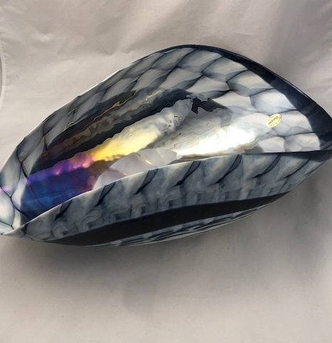Navy Blue/Mother of Pearl  Murano Glass Laguna Centerpiece