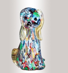 Murrine Glass Multicolor Dog