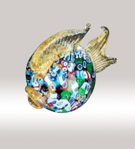 Murrine Glass Multicolor Fish