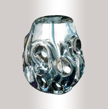 Murano Glass Silver/Black/Gold Vase