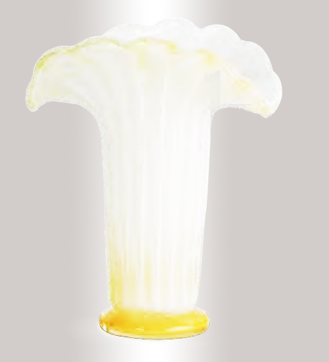 Murano Glass White And Gold Vase