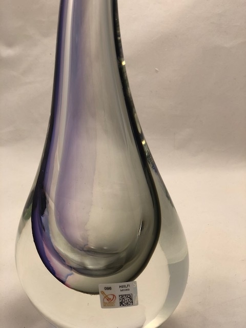 Purple /Smoky Murano Glass vase