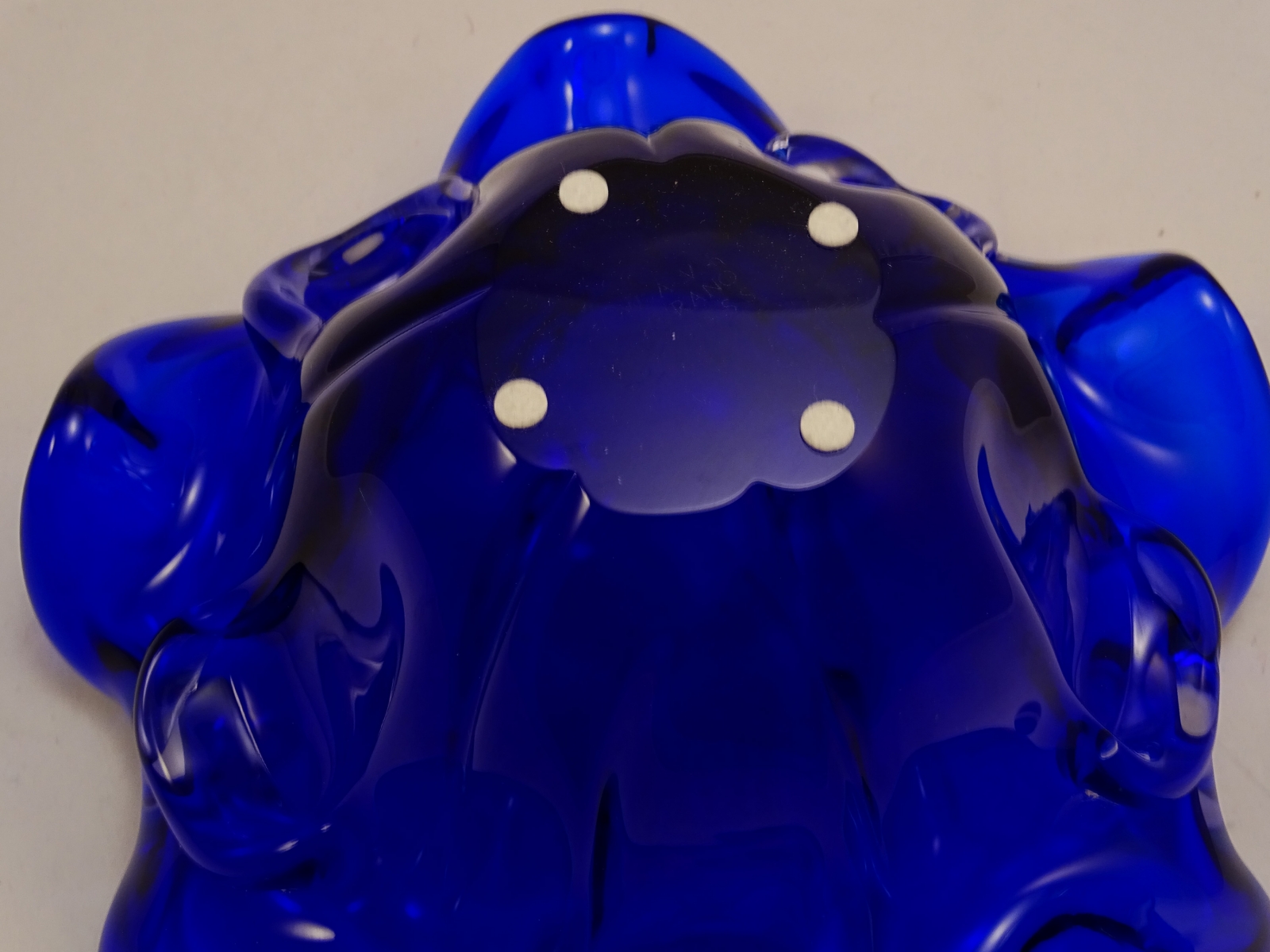 Large Royal Blue Murano Glass Bowl