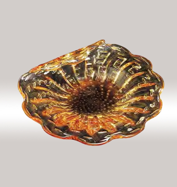 Murano Glass Amber/Gold Centerpiece
