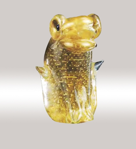 Murano Glass Frog Gold