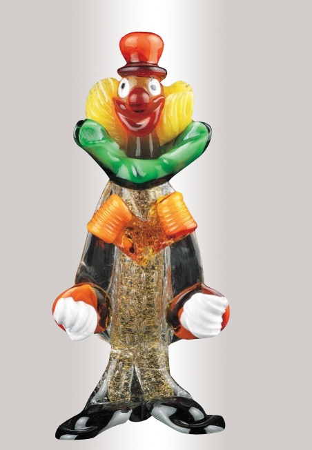 Murano Glass Clown Multicolor