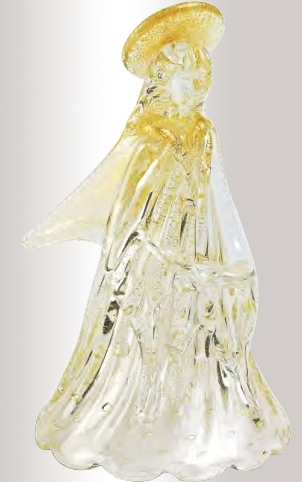 Murano Glass Crystal/Gold Angel