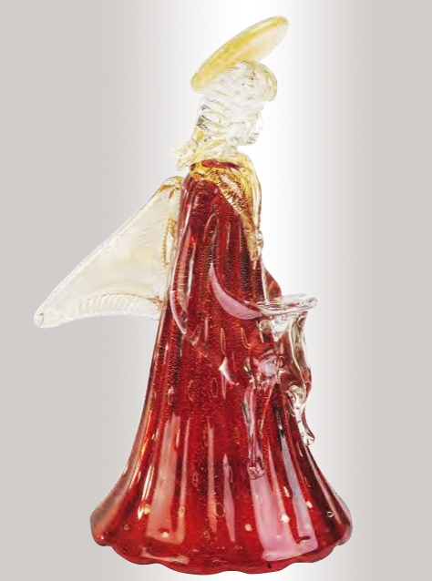 Murano Glass Red/Gold Angel