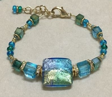 Modern Murano Bracelet Turquoise