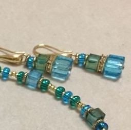 Modern Murano Earrings Turquoise