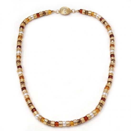 Amber Glass Necklace