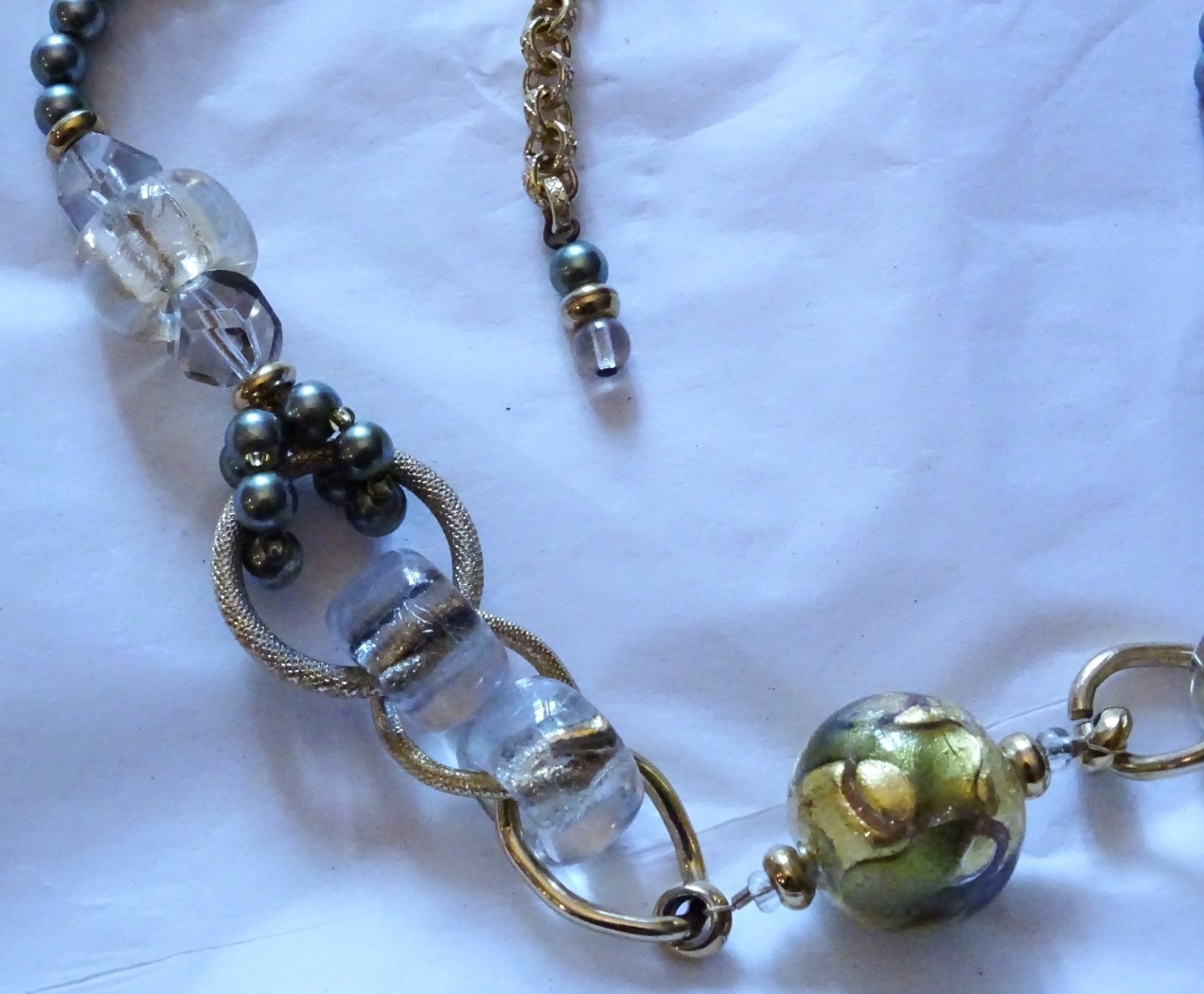 Murano glass  Necklace Green