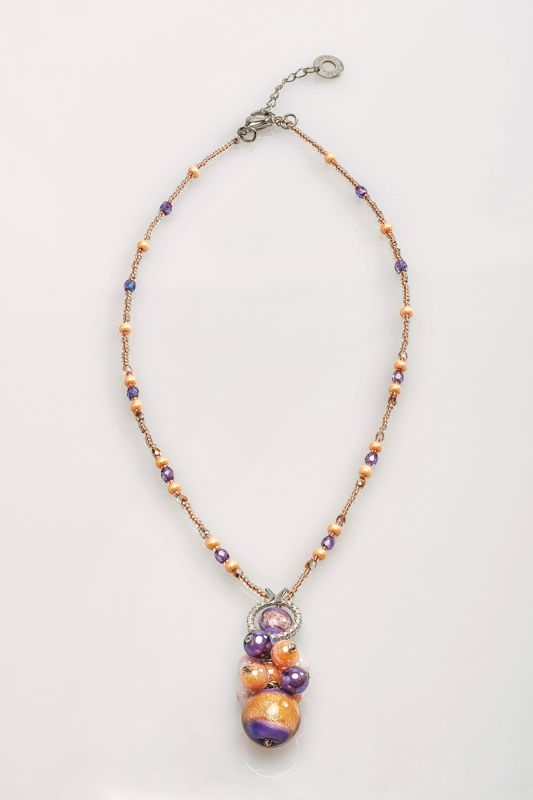 Murano Glass Necklace Colorful