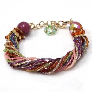 Murano Bracelet With Beads Multi