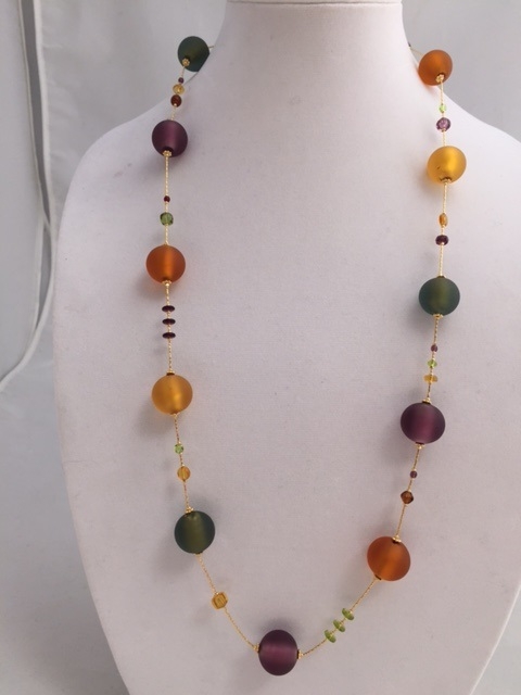 Multicolor murano glass  necklace