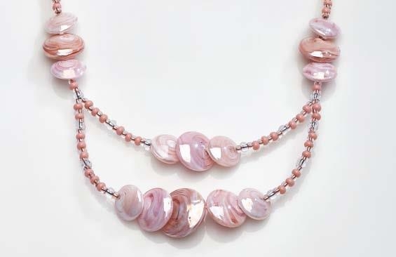 Magic Murano Glass Necklace  Pink