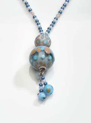Amelia Murano Glass Necklace Blue