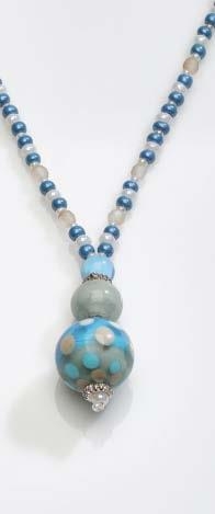 Amelia Murano Glass Necklace  Blue