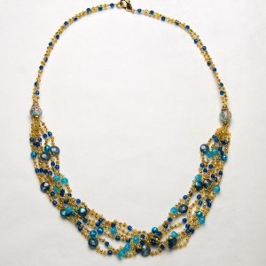Royal Murano Glass Necklace Long Turquoise