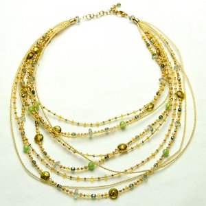 Royal Murano Glass Necklace Short Green