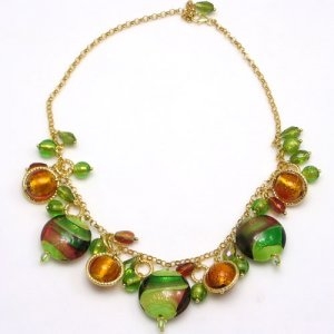 Vintage Charm Necklace Emerald
