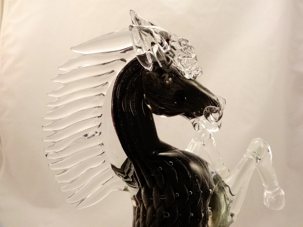 Arte Di Murano Murano Glass Smoky Grey Horse
