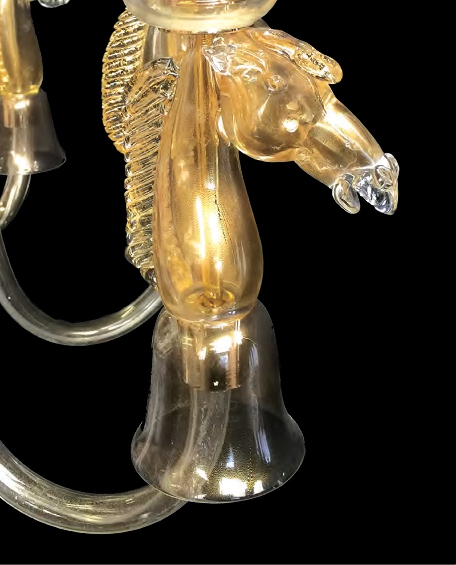 Murano Glass Chandelier Gold