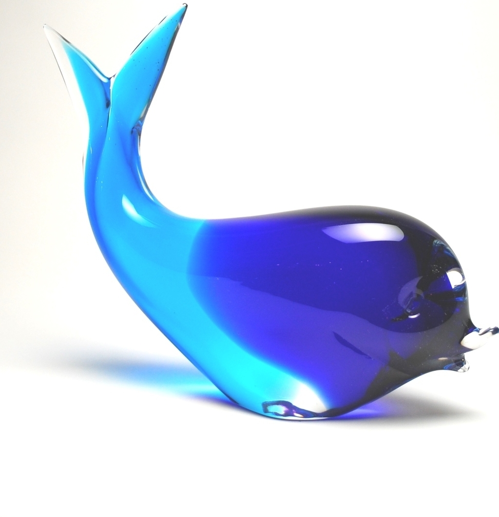 Aqua/Blue Murano Glass Fish