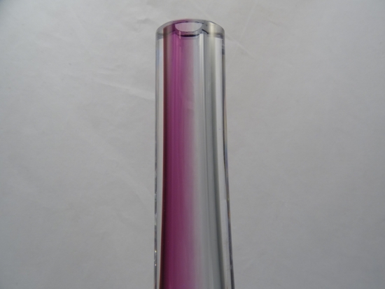 Murano Glass Vase Gray/Ruby - Murano Glass - Murano Glass Gifts Co.