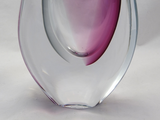 Murano Glass Vase Gray/Ruby - Murano Glass - Murano Glass Gifts Co.