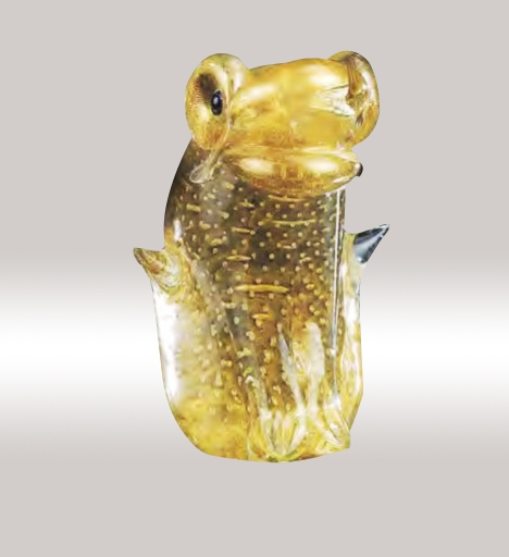 Figurine Grenouille En Verre Style Murano - Roi Grenouille Antique Fait Main, Super Déco Pour La Maison