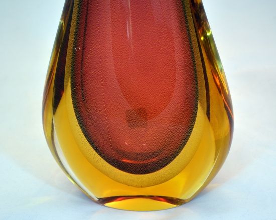 Ruby amber and gold Murano glass sommerso vase - Murano Glass - Murano  Glass Gifts Co.