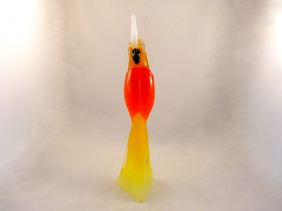 Zanetti Murano Glass Parrot Orange/ Yellow - Murano Glass - Murano