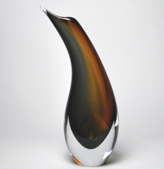 Murano art vase Smoke/Ametyst