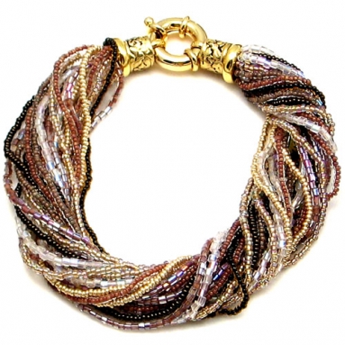 Murano Glass Bracelet Taupe