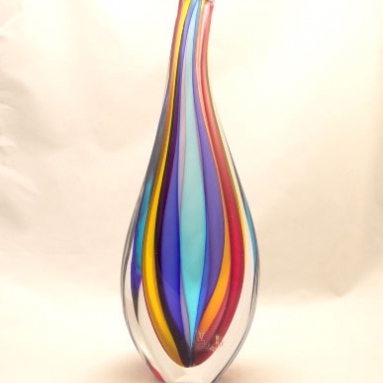 Multicolored Murano Glass vase