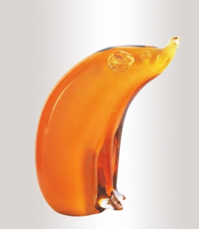 Murano Glass Amber/Gold Bear