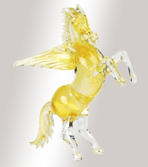Murano Glass Gold Horse With Wings