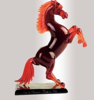 Murano Glass Red Horse