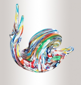 Murrine Glass Snail