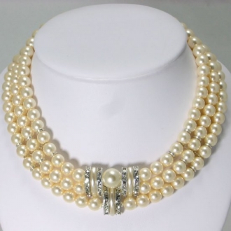 Murano Glass Pearl Choker Necklace