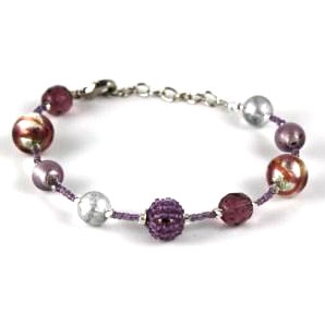 Elegant Murano Bracelet Amethyst