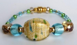 Murano Glass  Bracelet - Turquoise