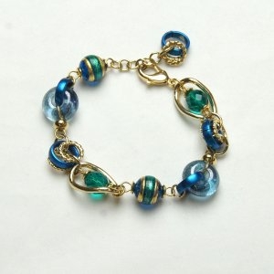 Murano Glass Bracelet Blue