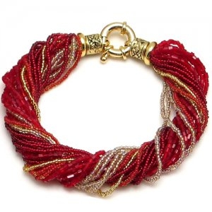 Murano Glass Bracelet Red