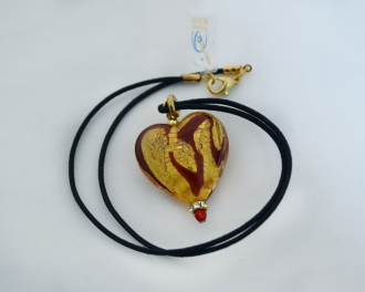 Red and Gold Heart pendant
