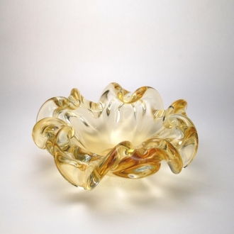 Amber Color Murano Glass Bowl
