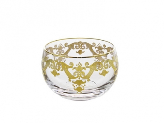Small Glass Bowl with 24K Gold Artwork