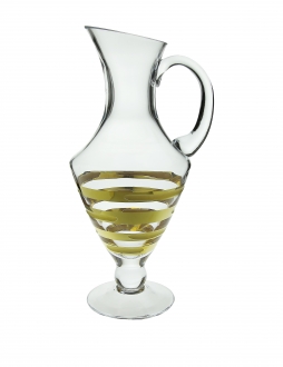 Water pitcher with 14K Gold Artwork-Brick design